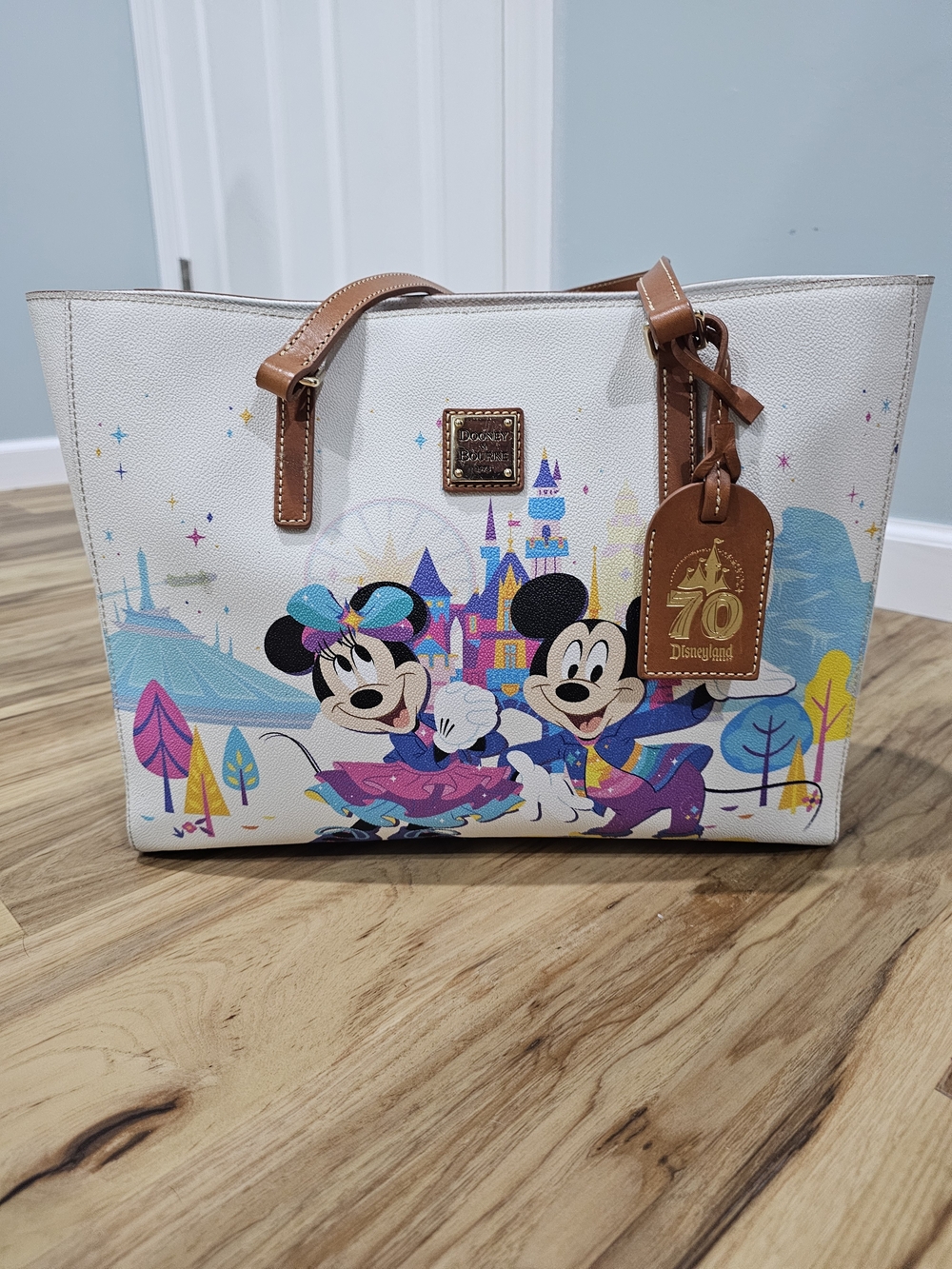 Dooney & Bourke Disney Mickey & Minnie 70th Anniversary Tote Bag. Disneyland